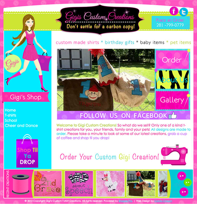 sewing website design